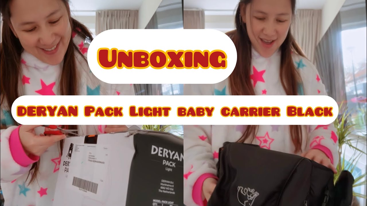 UNBOXING DERYAN Pack Light Hipseat - baby carrier + Storage compartments Black