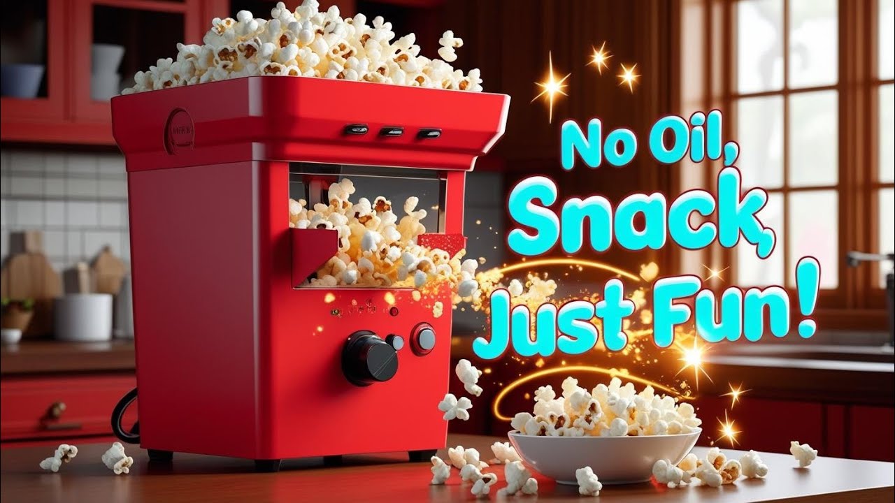 घर बैठे बनाएं हेल्दी पॉपकॉर्न! | Oil-Free Popcorn Maker Review | Best Snack Gadget 2025.
