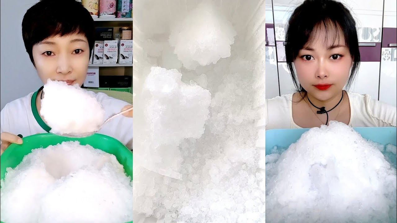 ASMR WHITE ICE EATING / ICE EATING