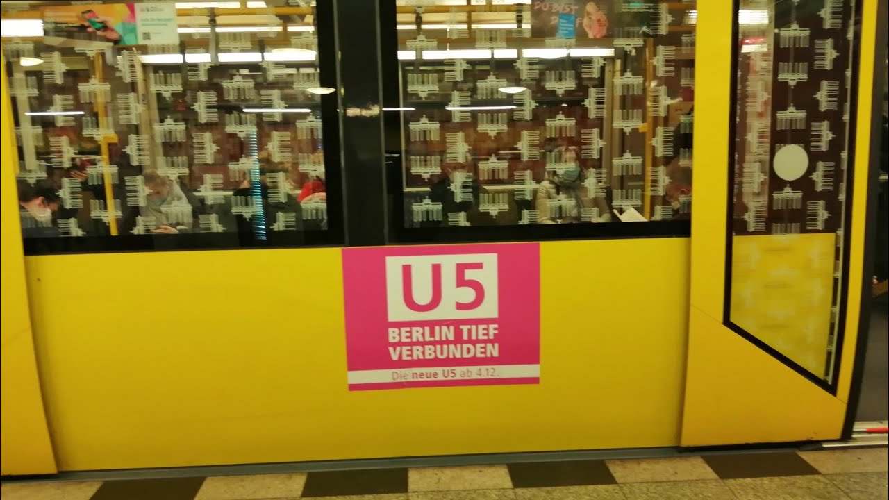 U-Bahn Berlin Mitfahrt von Alexanderplatz bis Frankfurter Allee im H Zug auf der U5