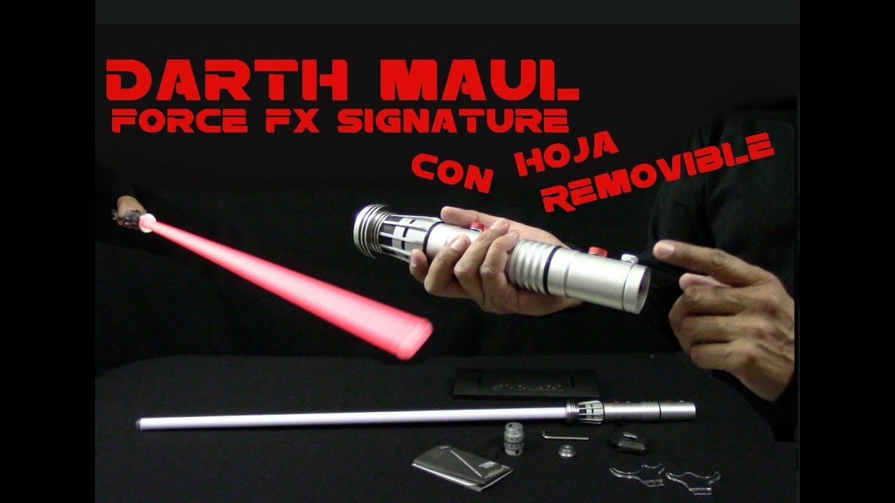 Como Funciona DARTH MAUL Sable de Luz FORCE FX Signature Star Wars Lightsaber Hasbro en Español