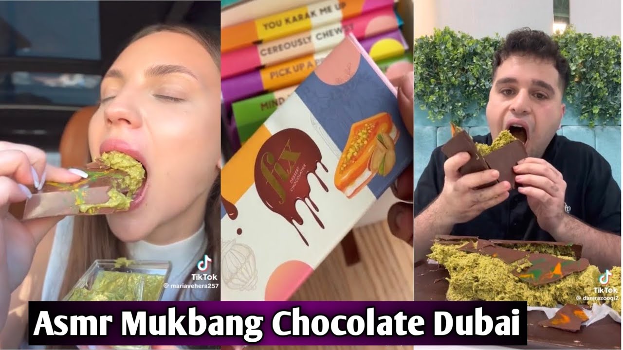 ASMR fix chocolate dubai 🍫🤩❤️ تجربة شوكلاتة الترند 😍 #shortvideos #shorts #chocolate #dubai