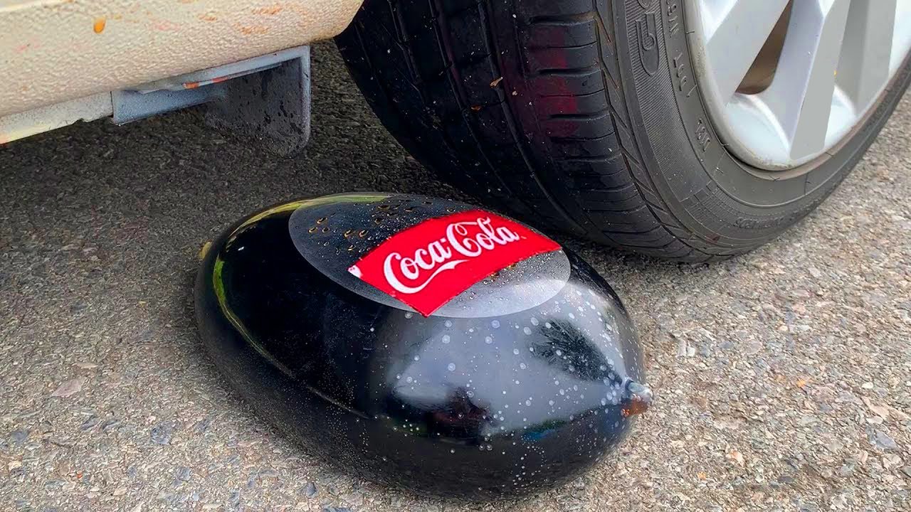 EXPERIMENT: Car vs Coca-cola In Balloon | Crushing Crunchy & Soft Things by Car!