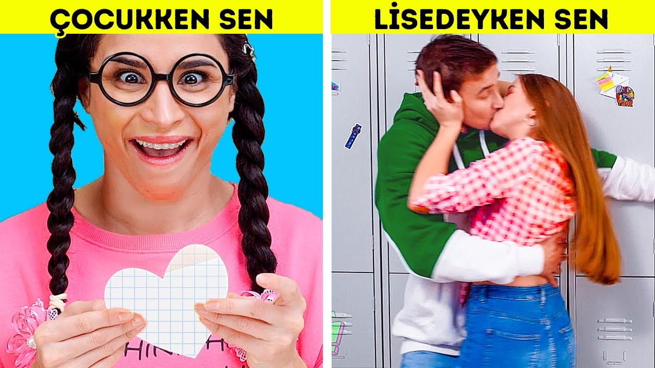 LİSEDEKİ SİZ İLE ÇOCUKKEN SİZ || Farklı insan tiplerinin kendinizle ilişkilendirebileceğiniz anları