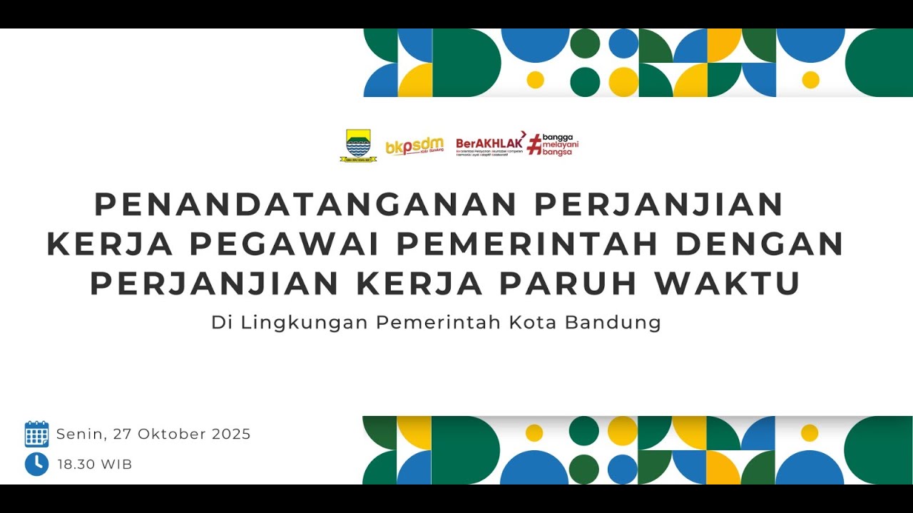 Live - Penandatanganan Perjanjian Kerja Pegawai Pemerintah dengan Perjanjian Kerja Paruh Waktu