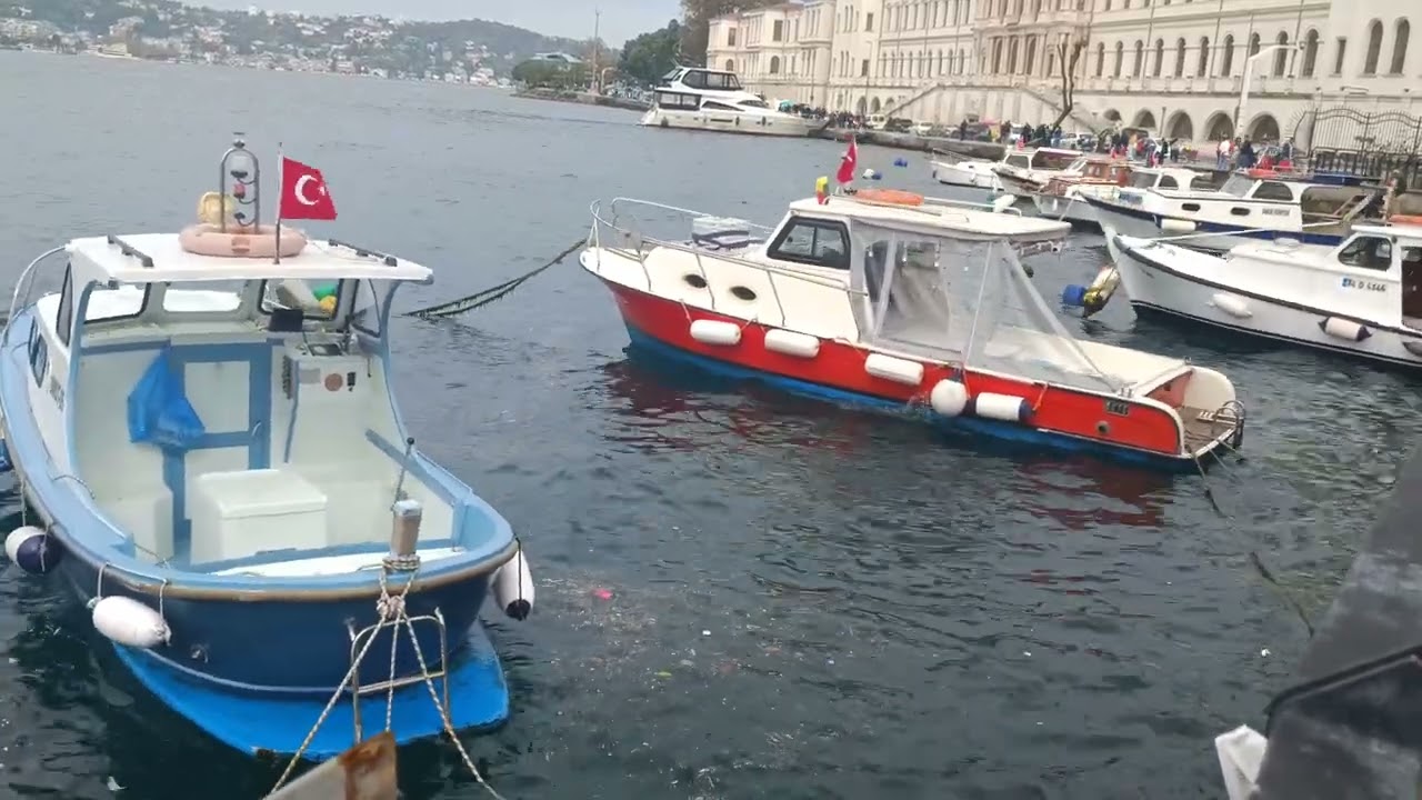 İSTANBUL KANDİLLİ SAHİL KAYIKLAR GEMİLER BOĞAZ