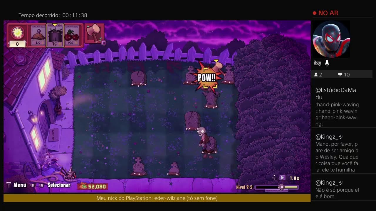 Jogando PVZ replanted no R.I.P mode