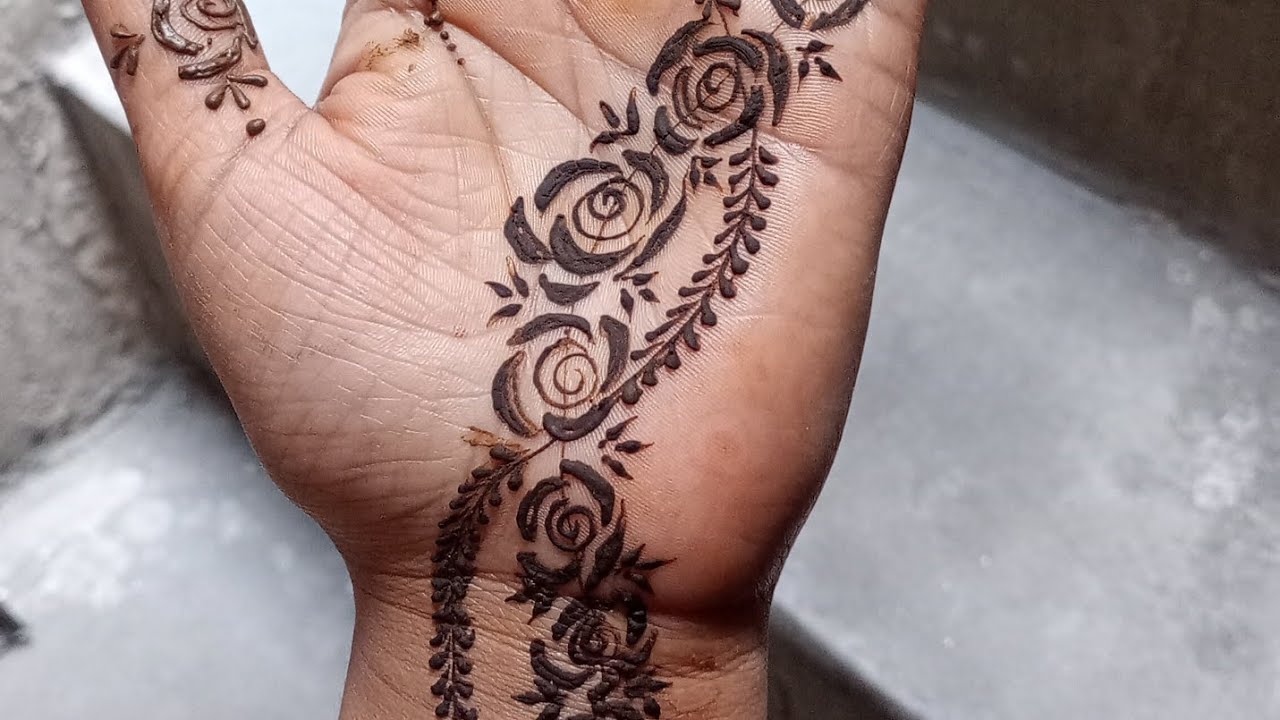 New mehndi design 2026 | 🔥💯 Rose design 🌹#mehndi #viralvideo #trending #poojamehndiartist2363 