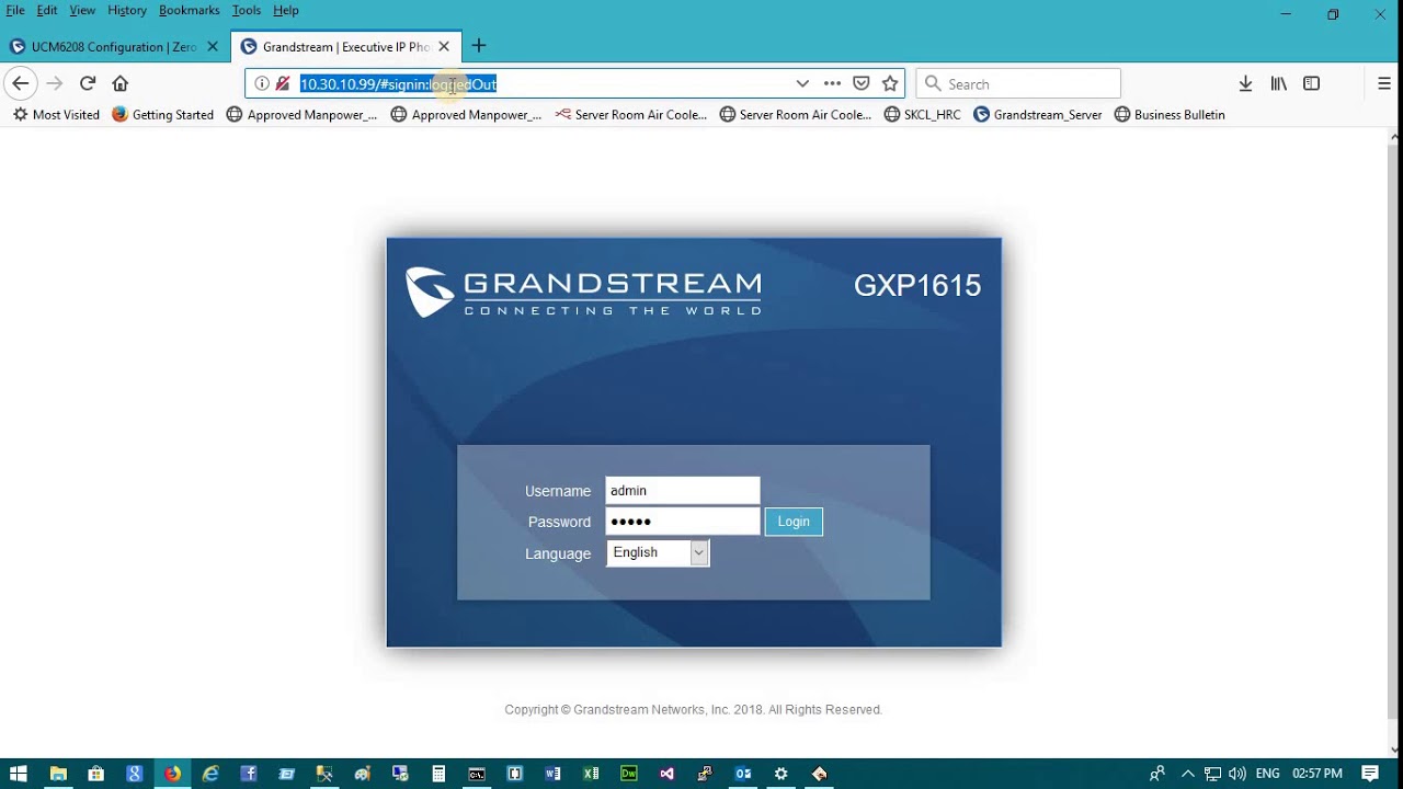 Grandstream IP Phone Configuration Model 1610 1615