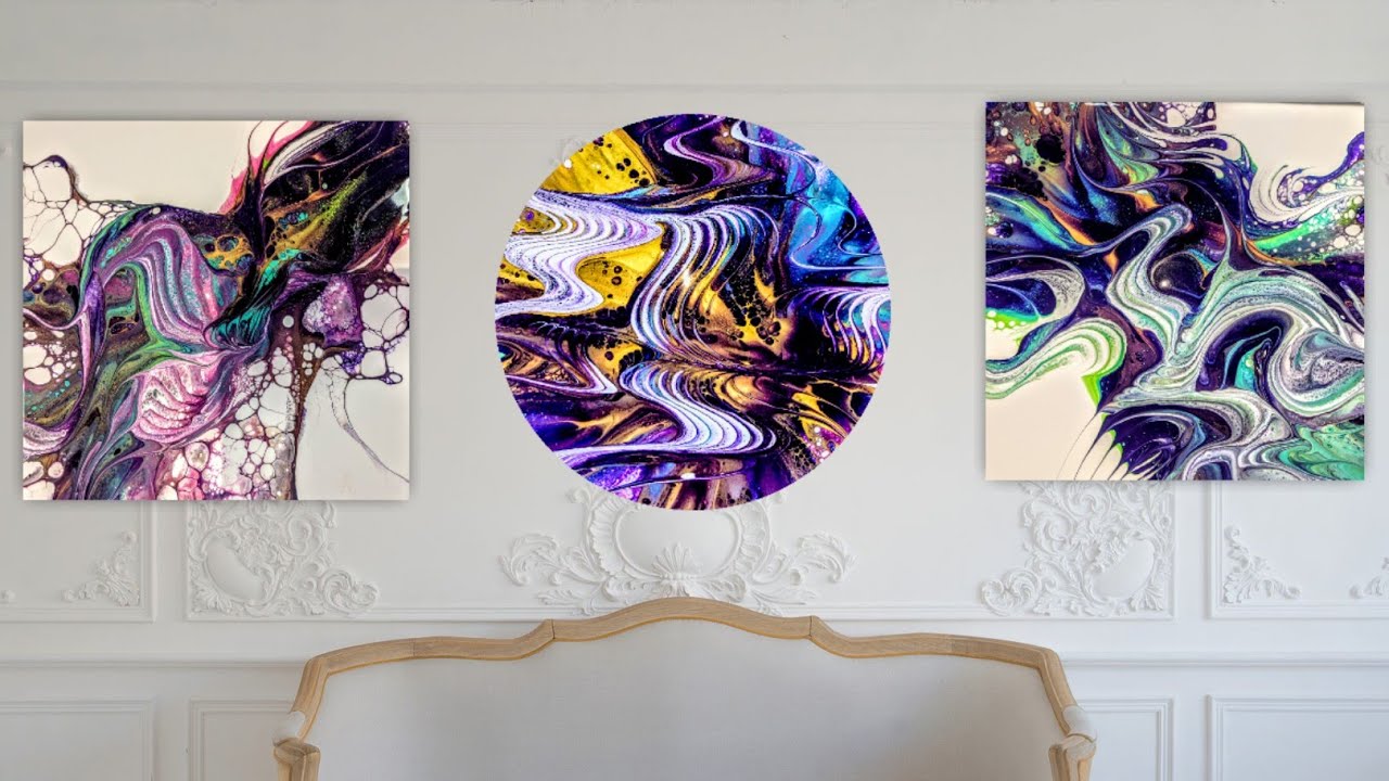 (145) NEW Technique! Catalyst Wedge Abstract Fluid Art, Inspired by Color me Zaw & Harmony House Art