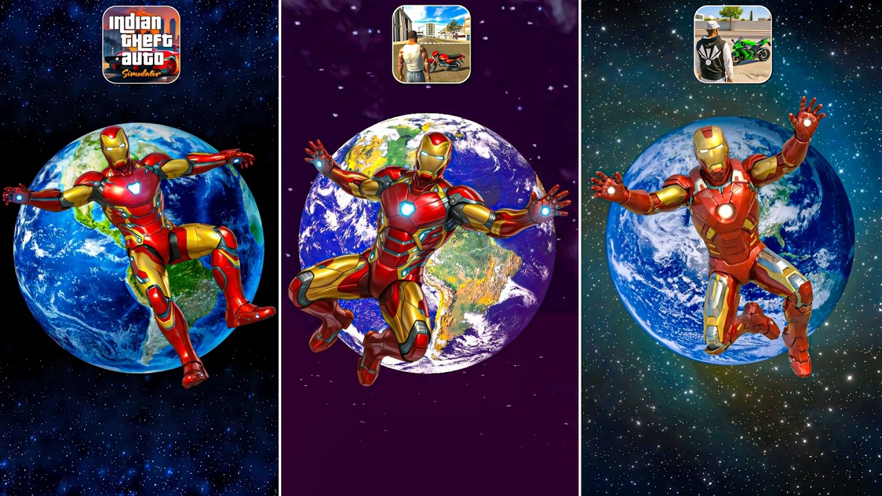 Ironman Falling FROM SPACE in Indian GTA Games 😱