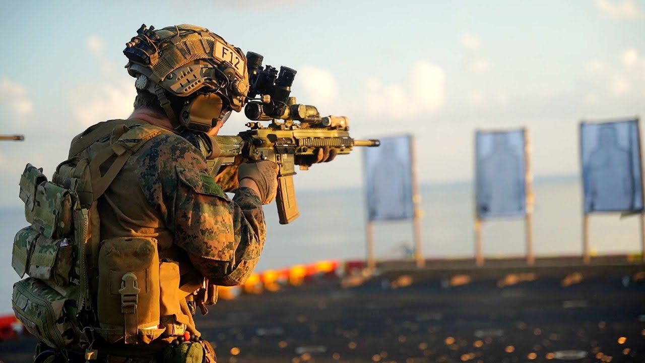 U.S. Maritime Special Operations Capable | Live-Fire Deck Shoot Aboard USS Wasp (2024)