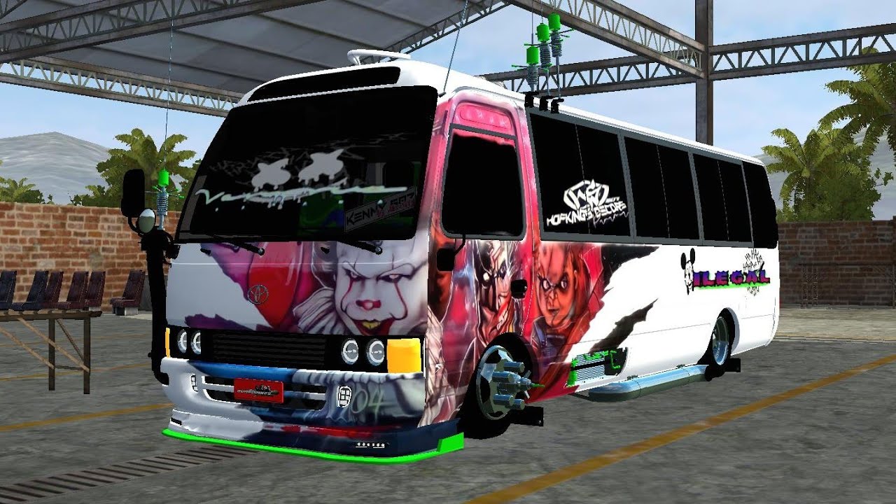 💥 Toyota Coaster The Illegal Skin и Mod🥷🏻(Bus Simulator Indonesia)