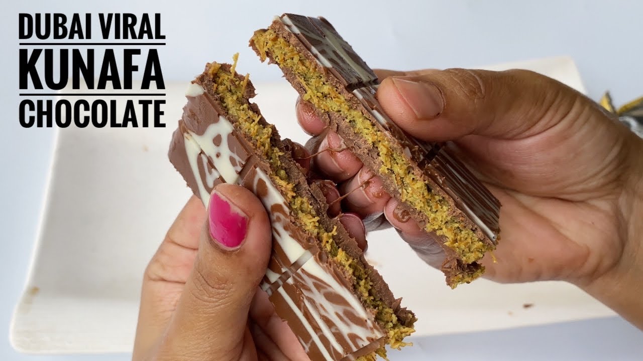 Dubai Viral Kunafa Chocolate Recipe | Viral Chocolate Recipe | Pistachio Kunafa Chocolate Homemade