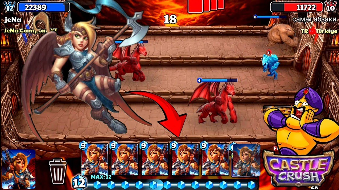 6 Legendary Valkyrie 👑 Card's Winning Strategy? Castle Crush 