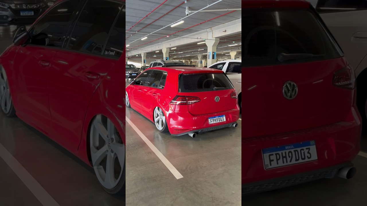 Golf GTI socado no chão 