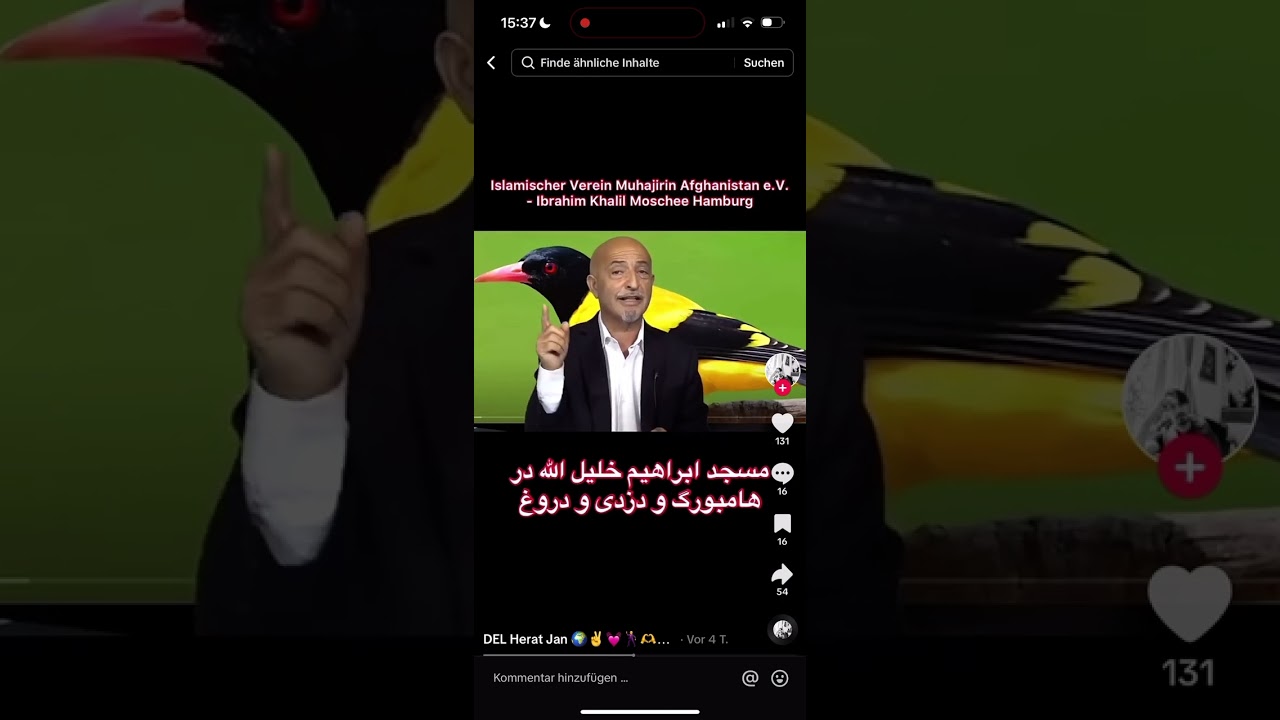 # Shafaayar#Homayounafghan#  مسجد خلیل الله در هامبورگ دزد دروغ