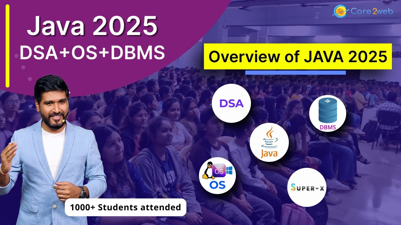 Java 2025 : Lecture 1 : #java #dsa #dbms #os #programming #core2web #shashisir #marathi #education