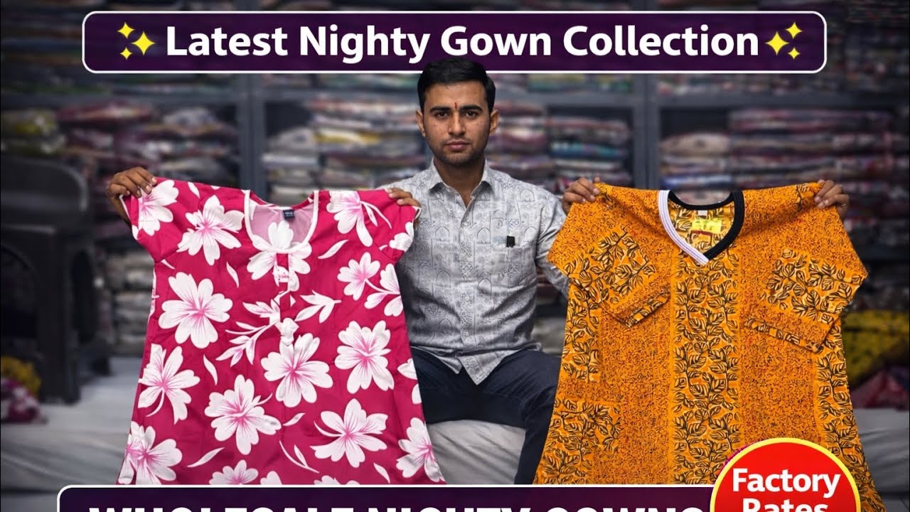 Latest Nighty Gown Collection | Wholesale Nighty Gowns at Factory Rates #suratwholesalemarket 