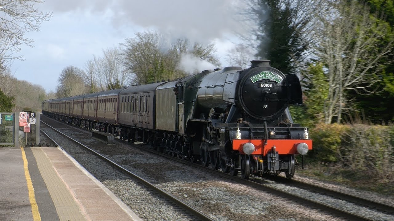60103 Flying Scotsman storms Warwickshire | Steam Dreams Excursion - 13.03.22