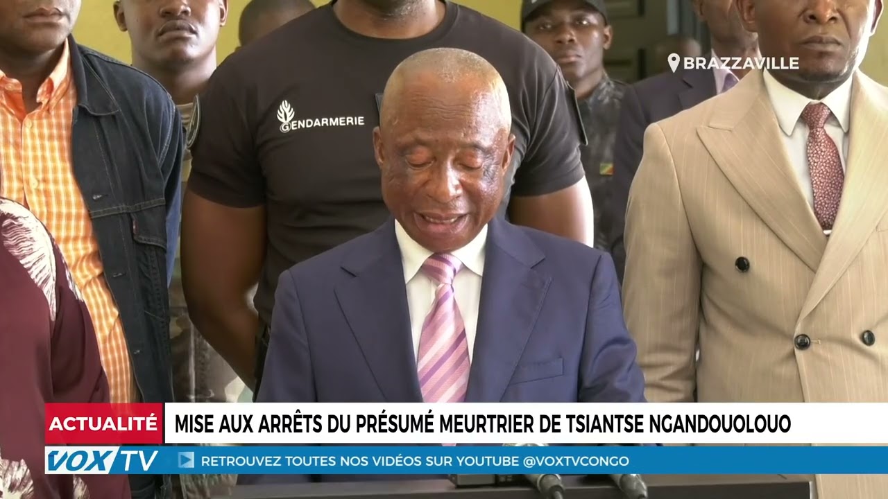 Mise aux arrêts du présumé meurtrier de Tsiantse Ngandouolouo
