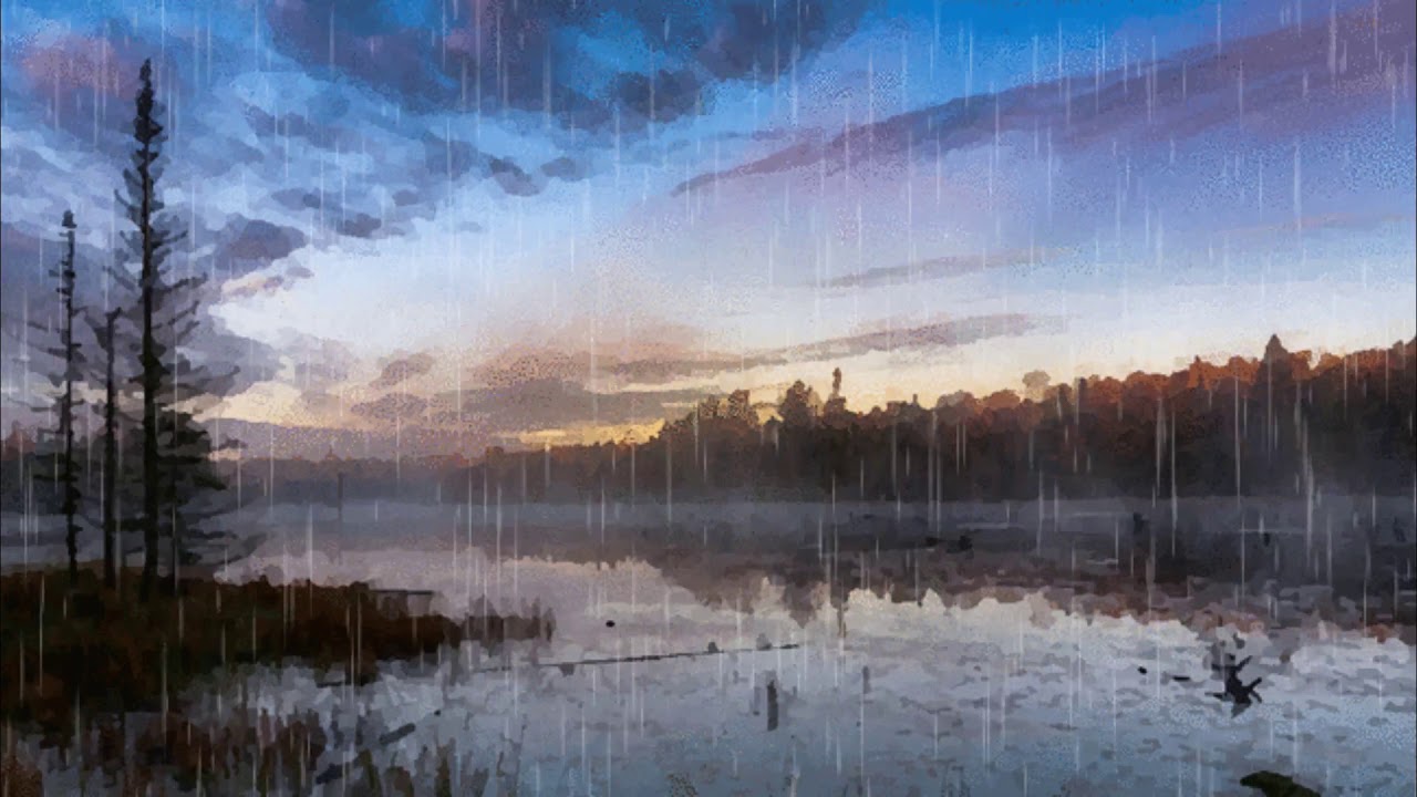 Pond in the Rain | Rural Ambience | Sleep, Study, Work, Relax | 8 Hours