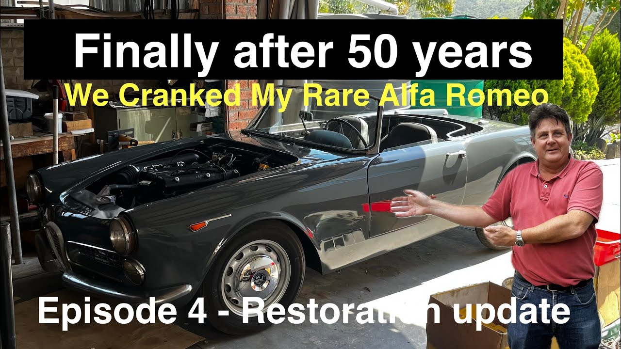 Наконец-то мы завели наш редкий Alfa Romeo Touring Spider! | Обновление информации о реставрации,...