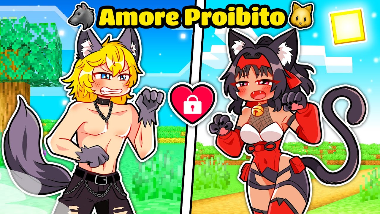 AMORE PROIBITO tra LUPO e GATTO su MINECRAFT!