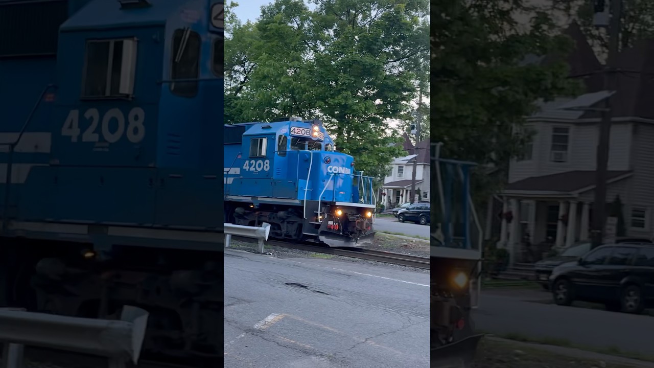 NJT 4208 CONRAIL Heritage Unit leaving Anderson Street Station after strike #njtransit #conrail