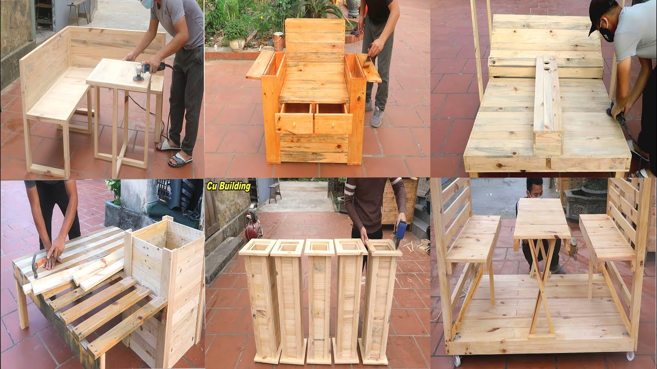 6 Amazingly Perfect Pallet Wood Recycling Projects // Cheap Furniture Design From Wooden Pallets