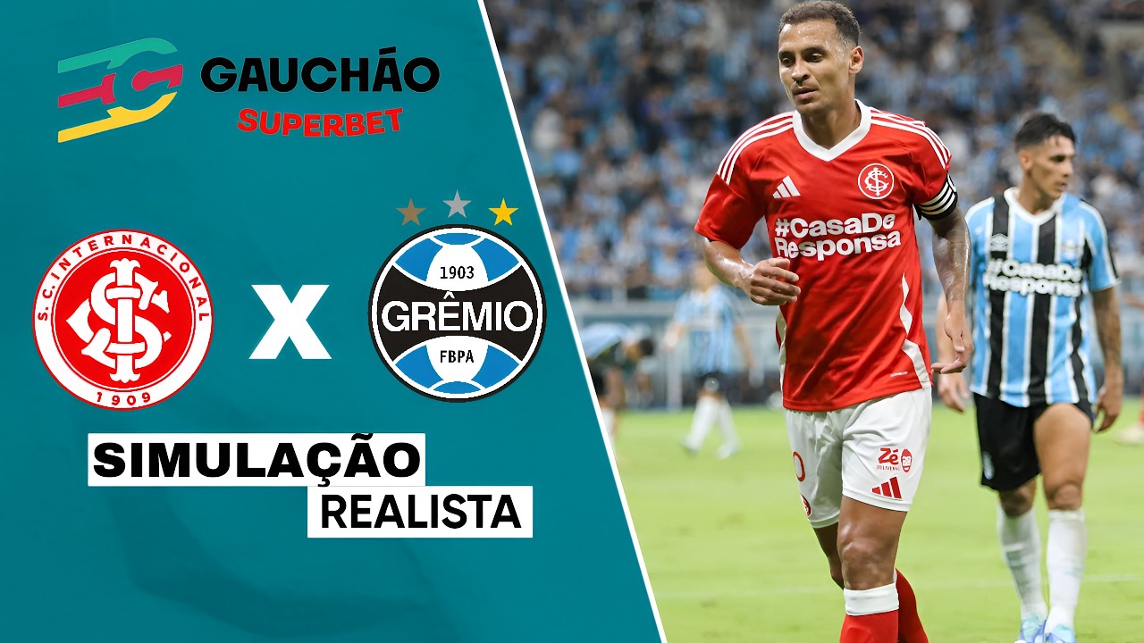 INTERNACIONAL x GRÊMIO | GAUCHÃO 2026 | AO VIVO E COM IMAGENS | SIMULAÇÃO EM 4K