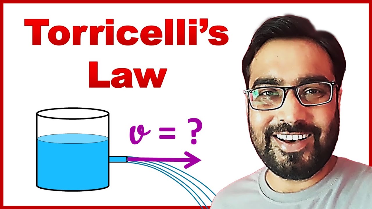 🔴 Torricelli's Law || Speed of Efflux || for Class 11 in HINDI