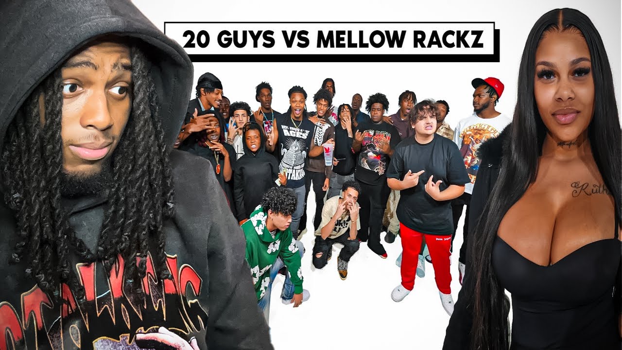 20 MEN VS 1 RAPPER : MELLOW RACKZ REACTION!