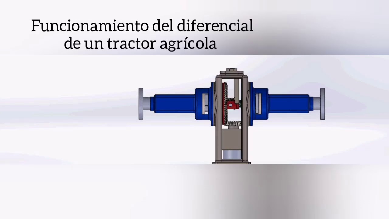 Diferencial de un tractor agrícola en solid works
