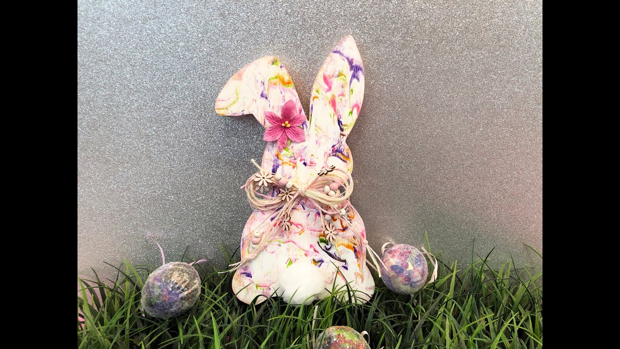 Tie-Dyed Wooden Bunny DIY