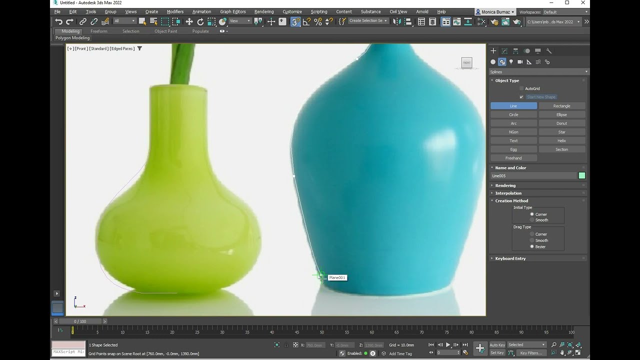 3ds Max | Modelación Floreros Lathe