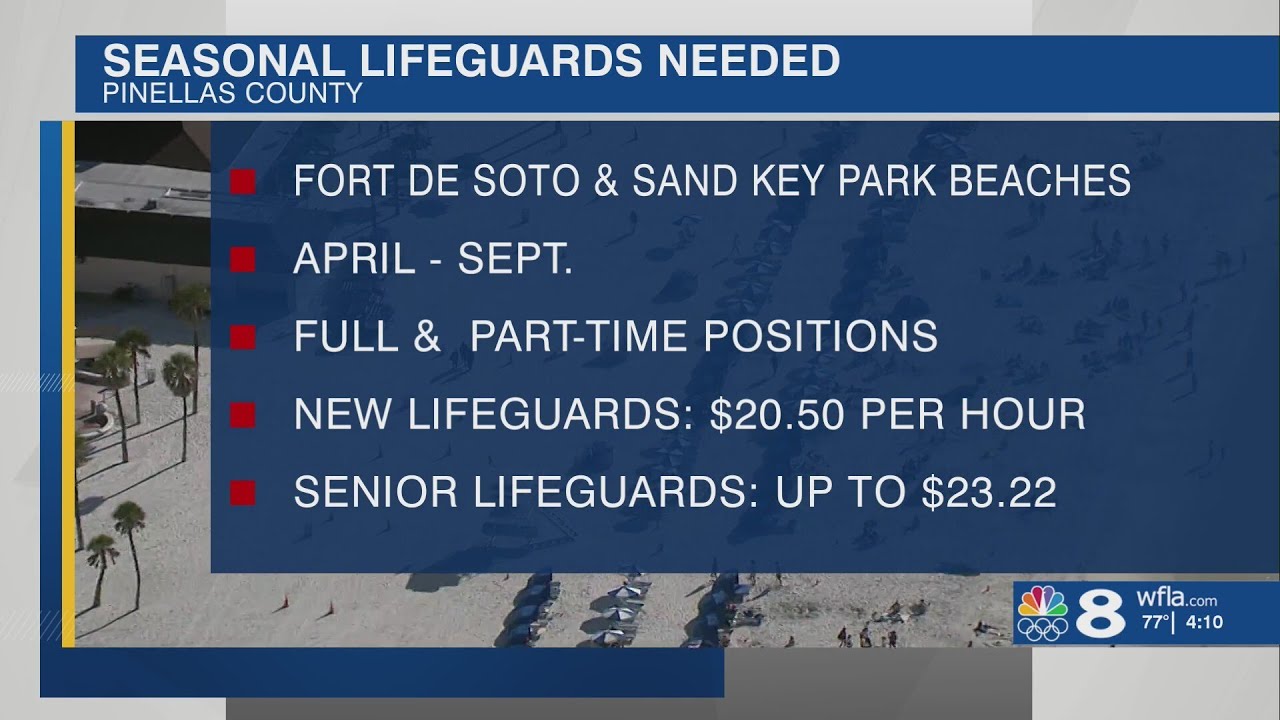 Pinellas County hiring seasonal lifeguards