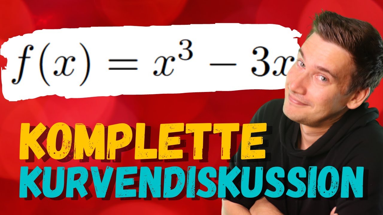 KURVENDISKUSSION einer kubischen Funktion | How to Mathe Abi 2023: Kurvendiskussion