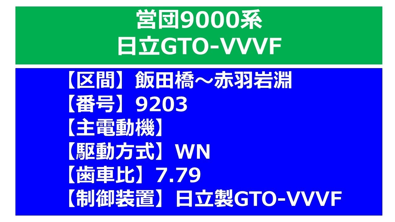 【鉄道走行音】営団9000系_更新前_日立GTO-VVVF