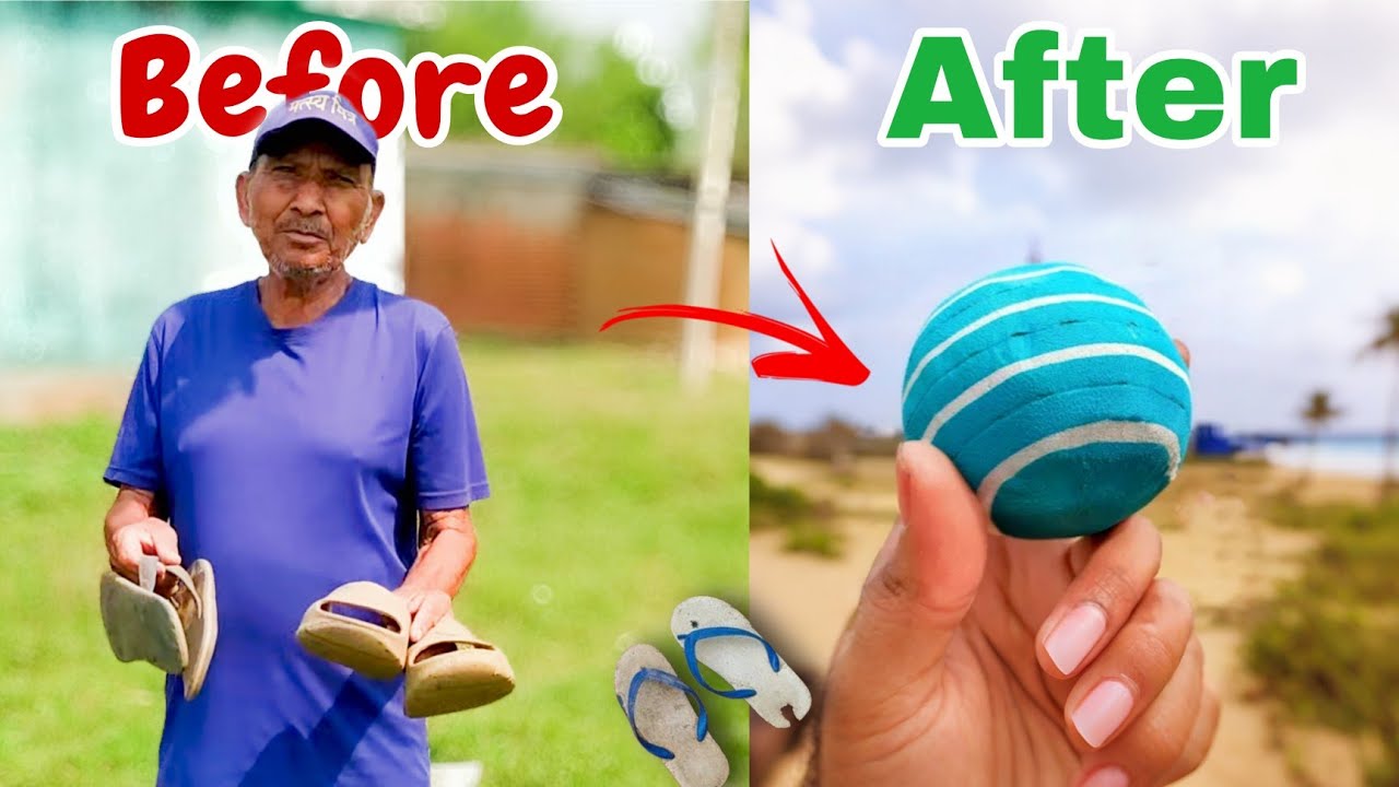 Easy Homemade Cricket Ball | Old Slippers making ball | क्रिकेट बॉल बनाना सीखें आसानी से।