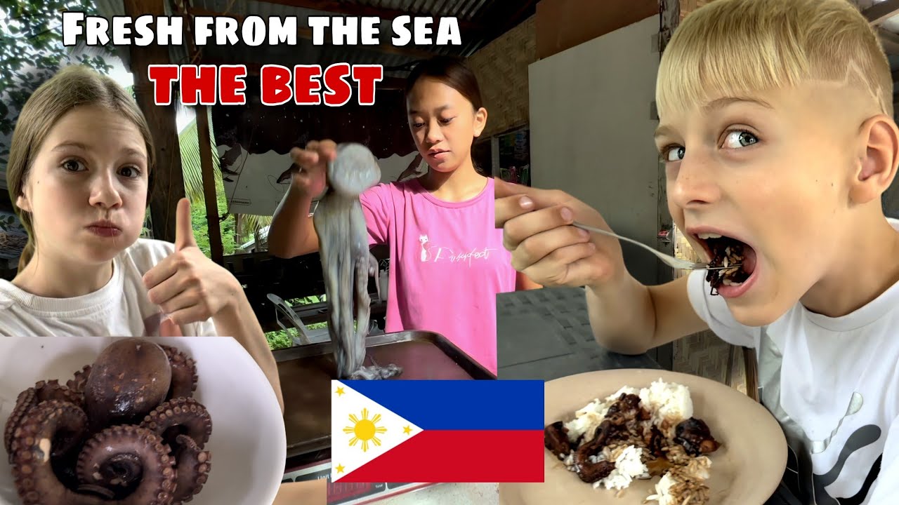 Foreigner Tries to cook OCTOPUS ADOBO for the First Time in the PHILIPPINES 🇵🇭🐙 Slow Island morning