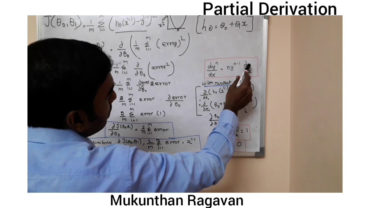 Partial Derivative of Error Function
