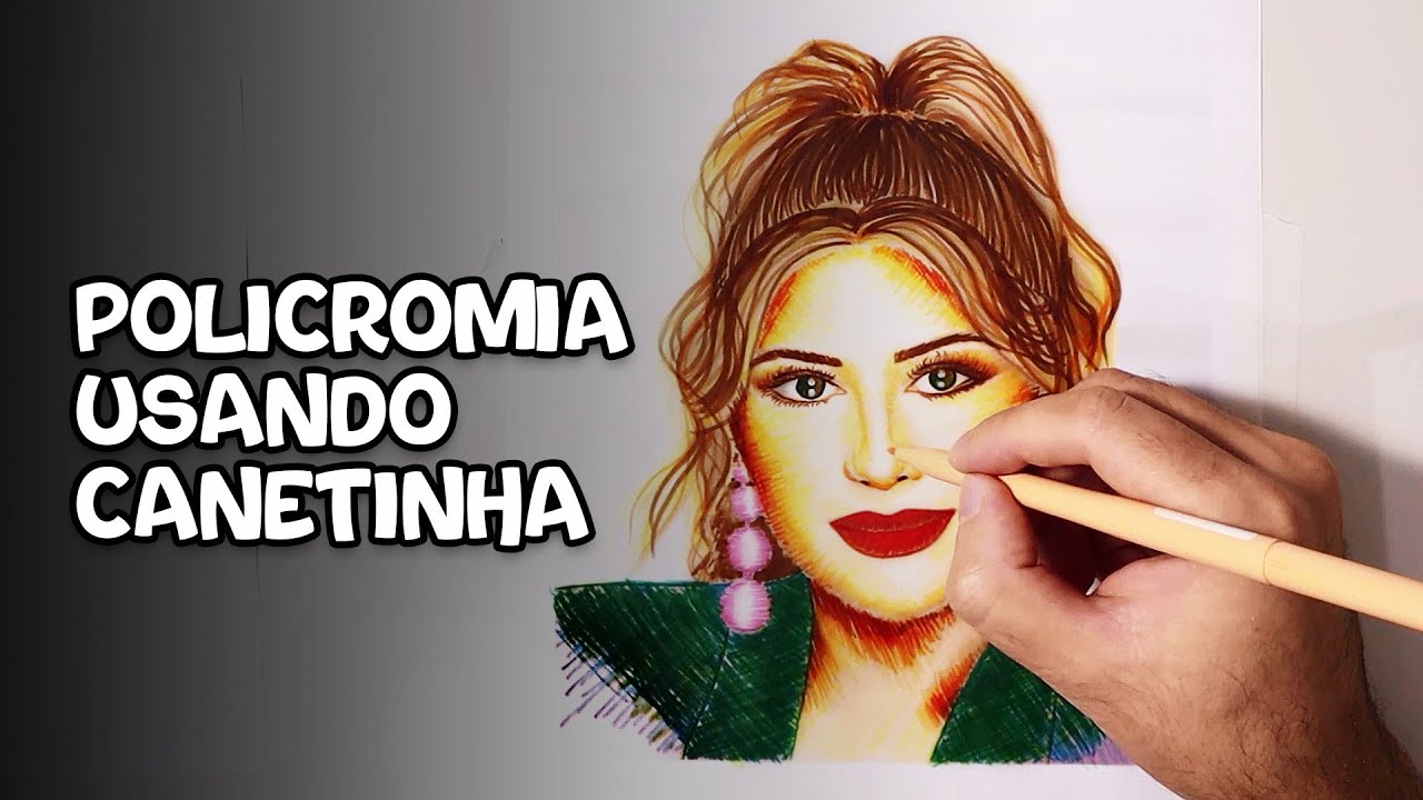 POLICROMIA COM CANETINHA | Como transformar foto em desenho