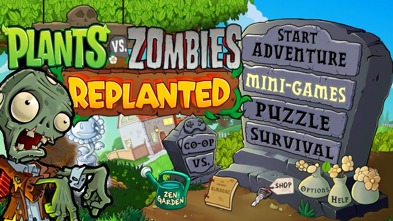 Plants vs. Zombies: Replanted [PS4] ALL Mini Games - FULL Walkthrough [Version 1.10]