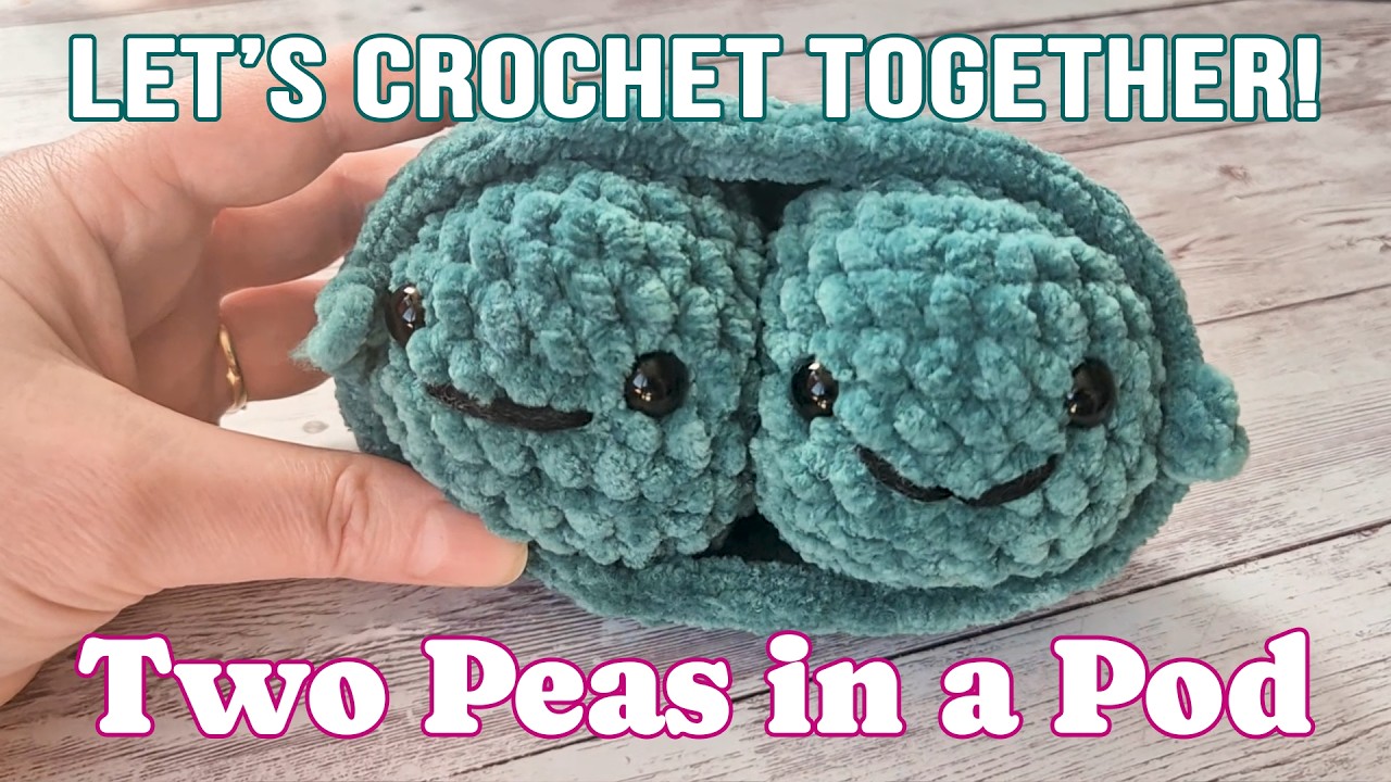 Adorable Two Peas in a Pod Crochet Pattern - No-sew, beginner friendly tutorial