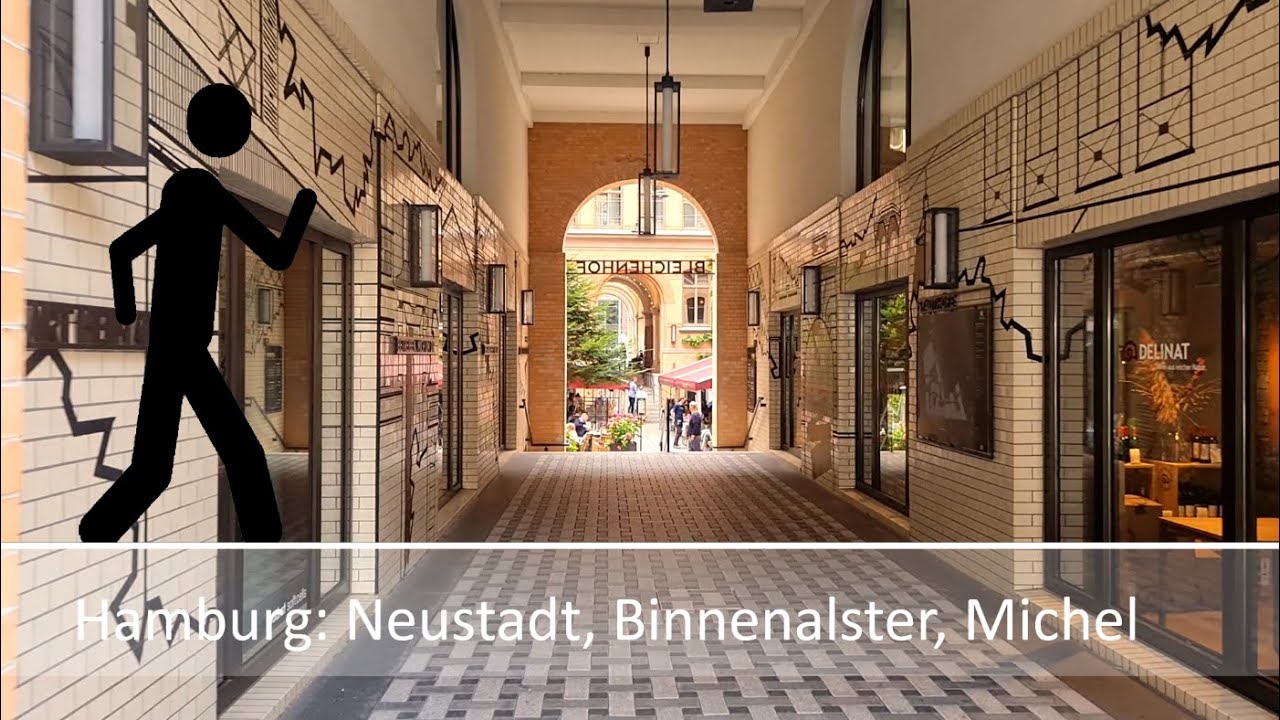 Der Geher in Hamburg: Neustadt, Binnenalster, Michel, Landungsbrücken