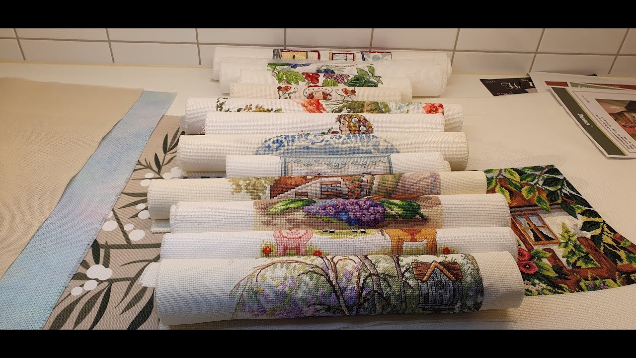 FLOSSTUBE #55 My finished cross stitch projects before I started my YouTube channel