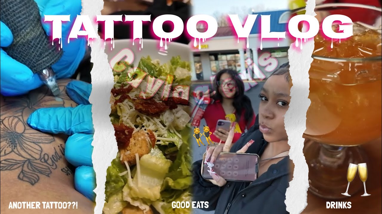 TATTOO VLOG, MEET MY SISTER👩🏻‍❤️‍👩🏽GOOD EATS, I USED NUMBING CREAM😱😖