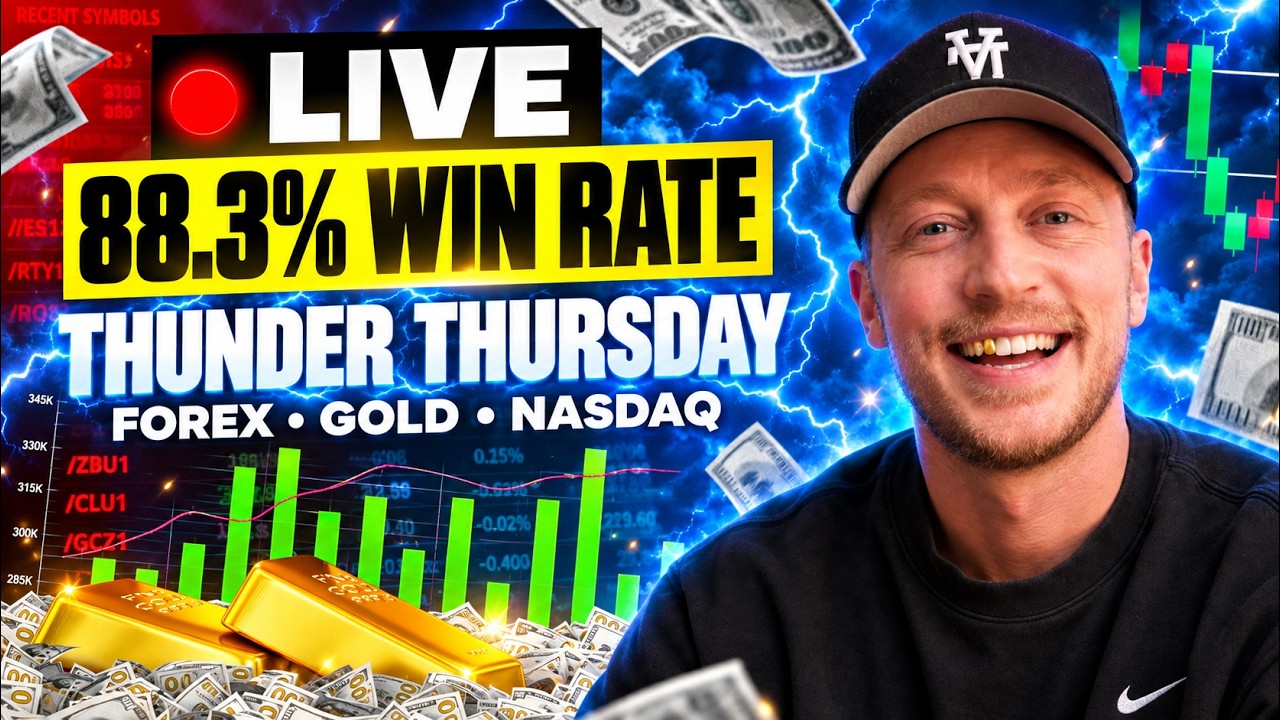 Live Trading Forex, Gold & NQ (XAUUSD Thunder Thursday!)