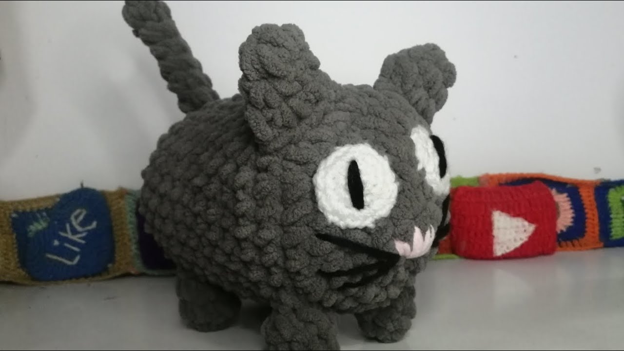 😸Gatito Amigurumi tejido con chenille 🙀a crochet Muy Fácil y Rápido de Realizar 😼